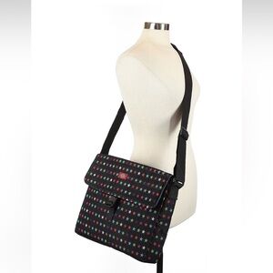 Dickies Black Crossbody Bag with Colorful Star Pattern